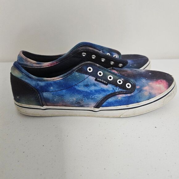 Vans Off The Wall Cosmic Space Sneakers Women's Size 7 Multicolor No Laces GUC - Picture 6 of 9